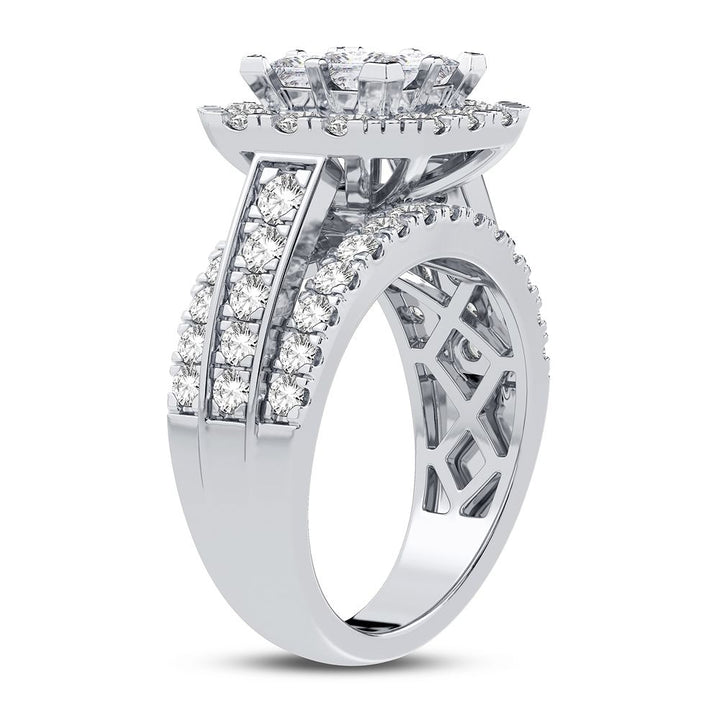 Sparkling 2.50CT Lab Diamond Bridal Ring in White Gold