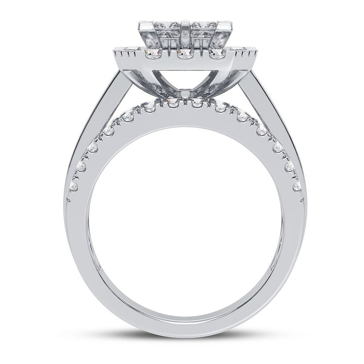Sparkling 2.50CT Lab Diamond Bridal Ring in White Gold