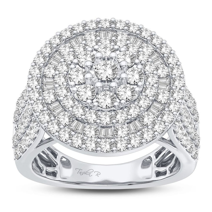 Chic 10k White Gold 2CT Lab Diamond Womens Fashion Ring