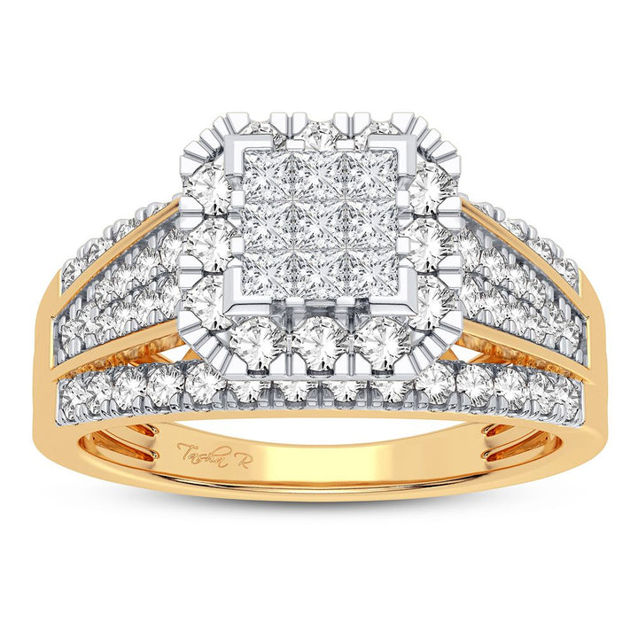 Chic 10k Gold 1CT Lab Grown Diamond Womens Fashion Ring