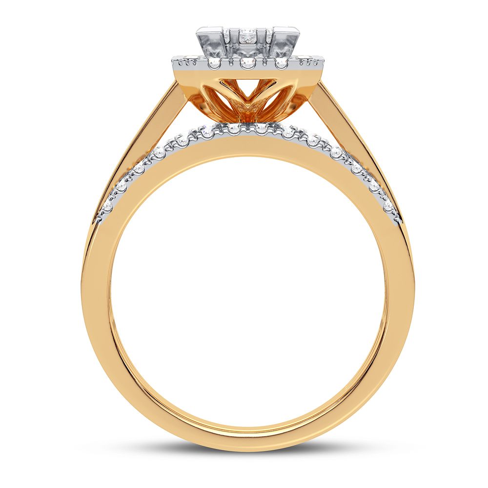 Chic 10k Gold 1CT Lab Grown Diamond Womens Fashion Ring