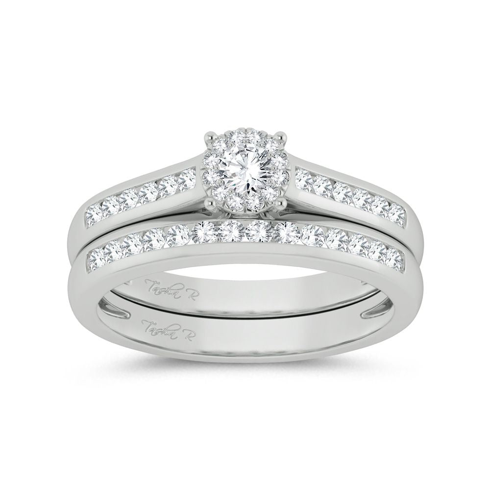 Elegant 10k White Gold 0.53ct Lab Diamond Engagement Ring