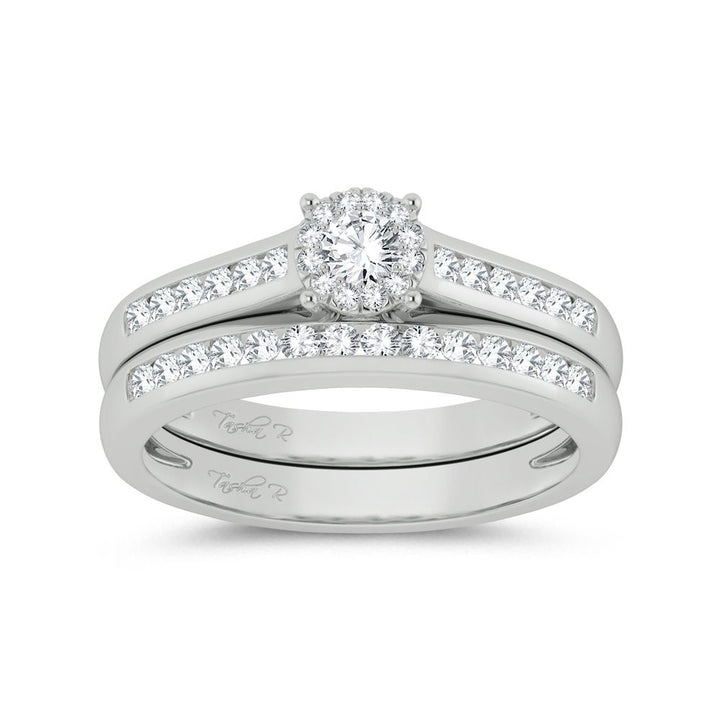 Elegant 10k White Gold 0.53ct Lab Diamond Engagement Ring