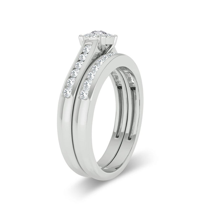 Elegant 10k White Gold 0.53ct Lab Diamond Engagement Ring