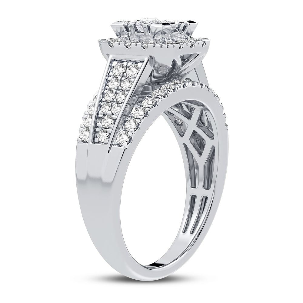 10k White Gold Lab Diamond Solitaire Engagement Ring (1.00CT)