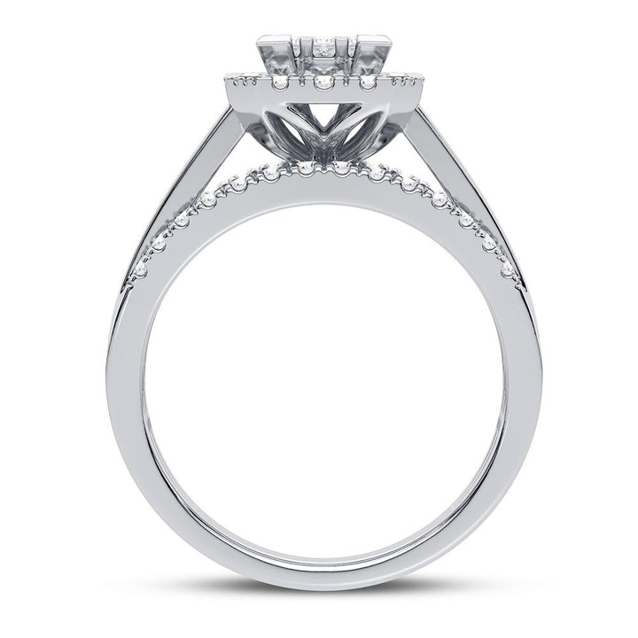 10k White Gold Lab Diamond Solitaire Engagement Ring (1.00CT)