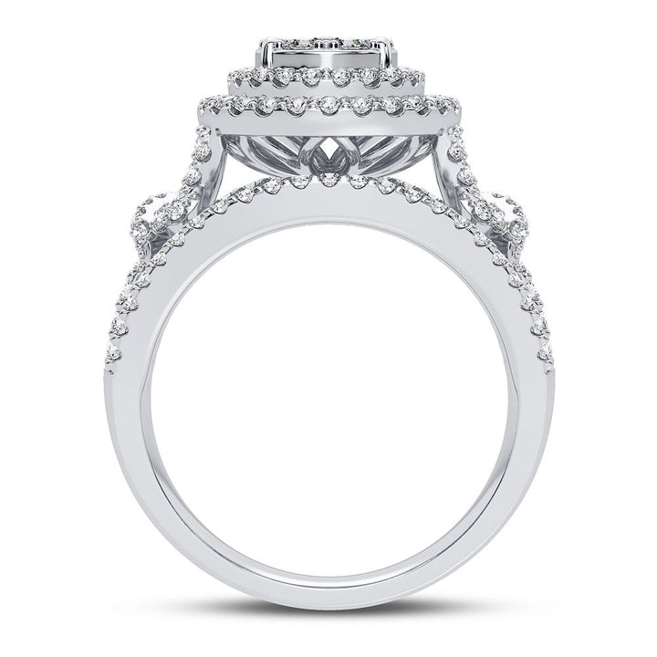 Chic 1CT Lab Diamond Womens 14k White Gold Ring