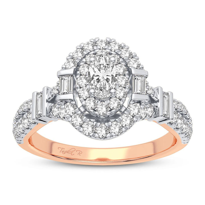 Romantic 14k Rose Gold Lab Diamond Engagement Ring 0.75CT
