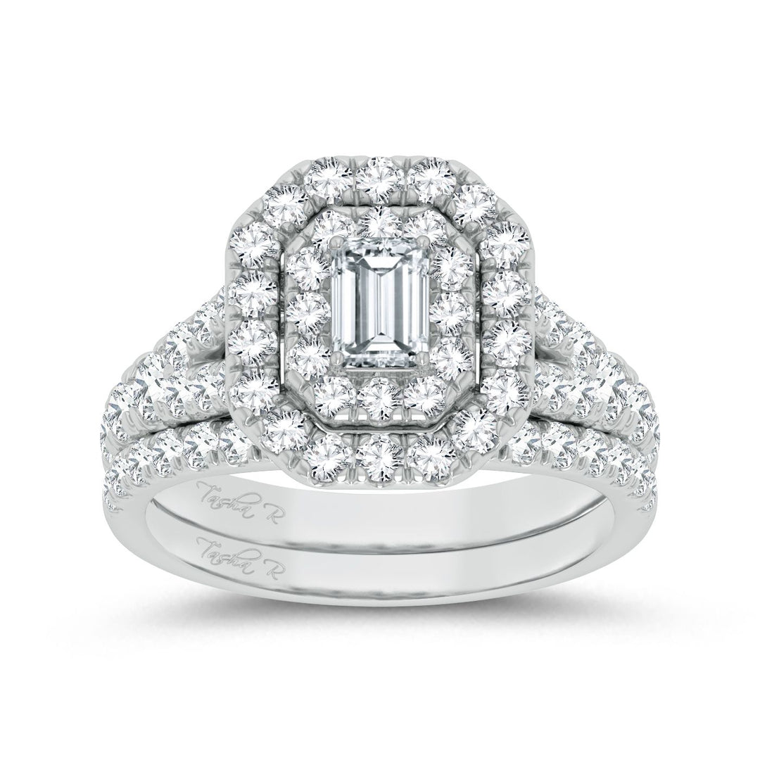 Brilliant 14k White Gold 2CT Lab Diamond Engagement Ring