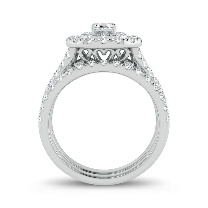 Brilliant 14k White Gold 2CT Lab Diamond Engagement Ring