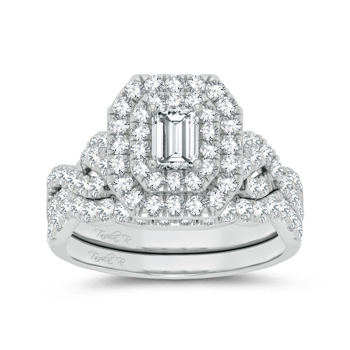Luminous 14k White Gold 2CT Lab Diamond Engagement Ring