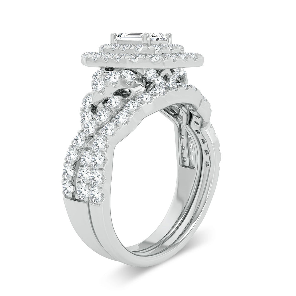 Luminous 14k White Gold 2CT Lab Diamond Engagement Ring