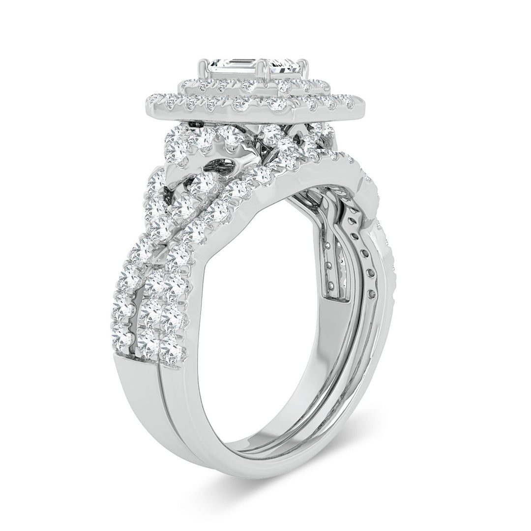 Luminous 14k White Gold 2CT Lab Diamond Engagement Ring