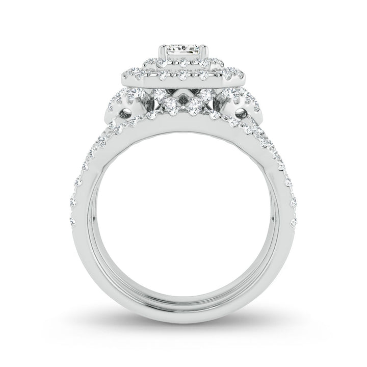 Luminous 14k White Gold 2CT Lab Diamond Engagement Ring