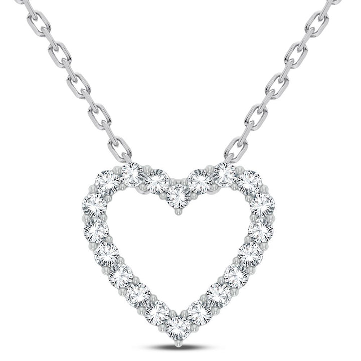 Chic 14k White Gold Lab Grown Diamond Womens Pendant