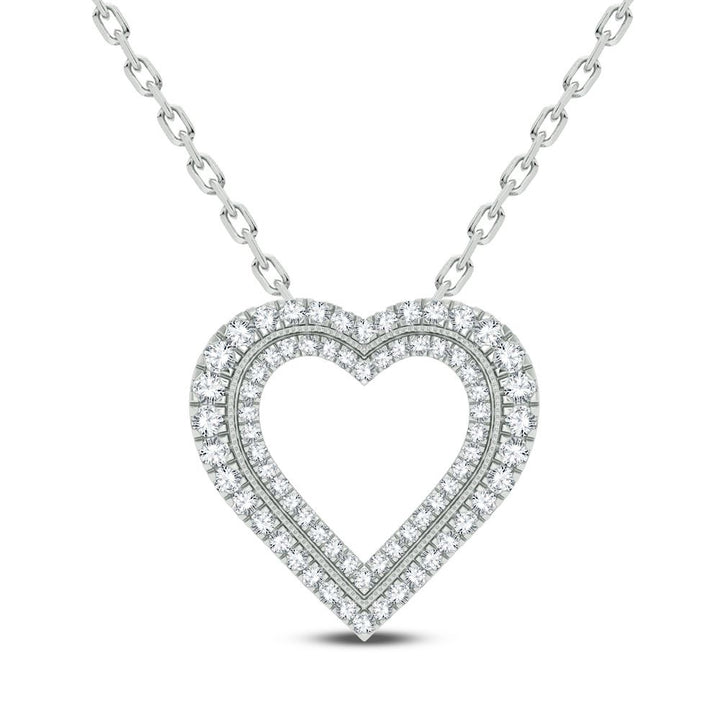 Luminous 10k White Gold Lab Diamond Pendant for Her