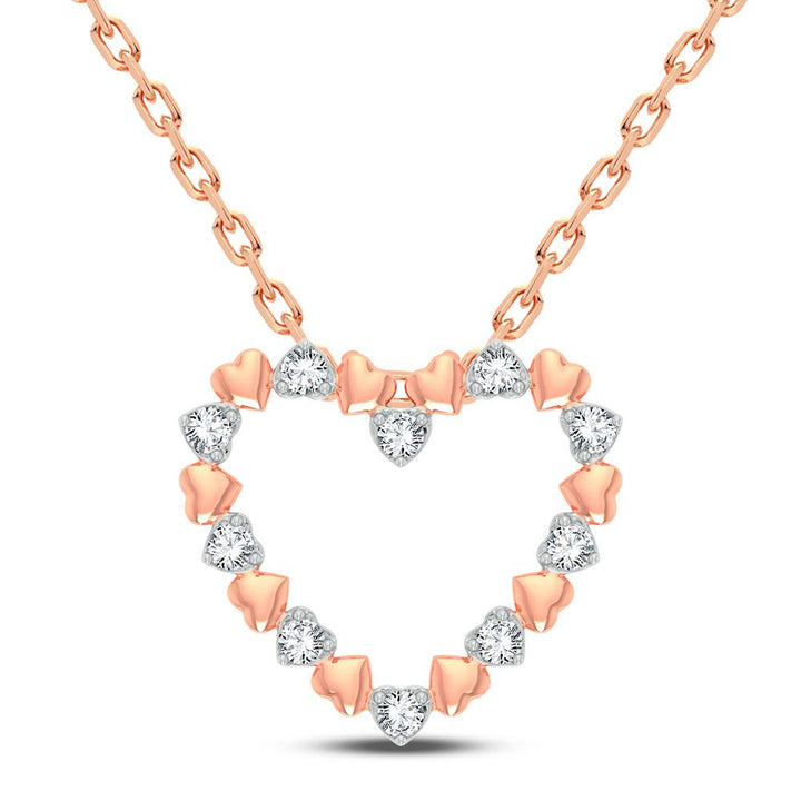 Romantic Rose Gold Lab Diamond Pendant: Timeless Elegance