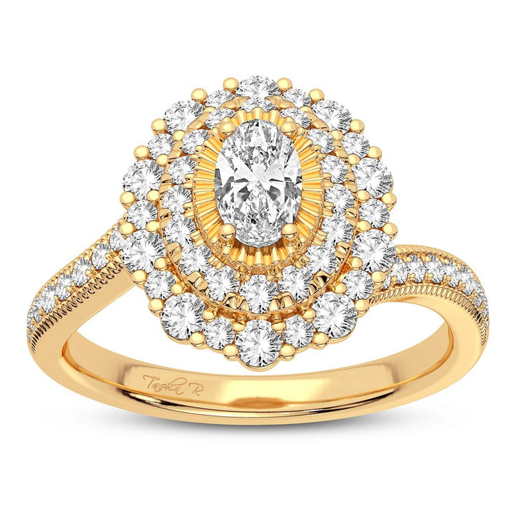 14K Yellow Gold Lab-Grown Diamond Engagement Ring (0.90CT)