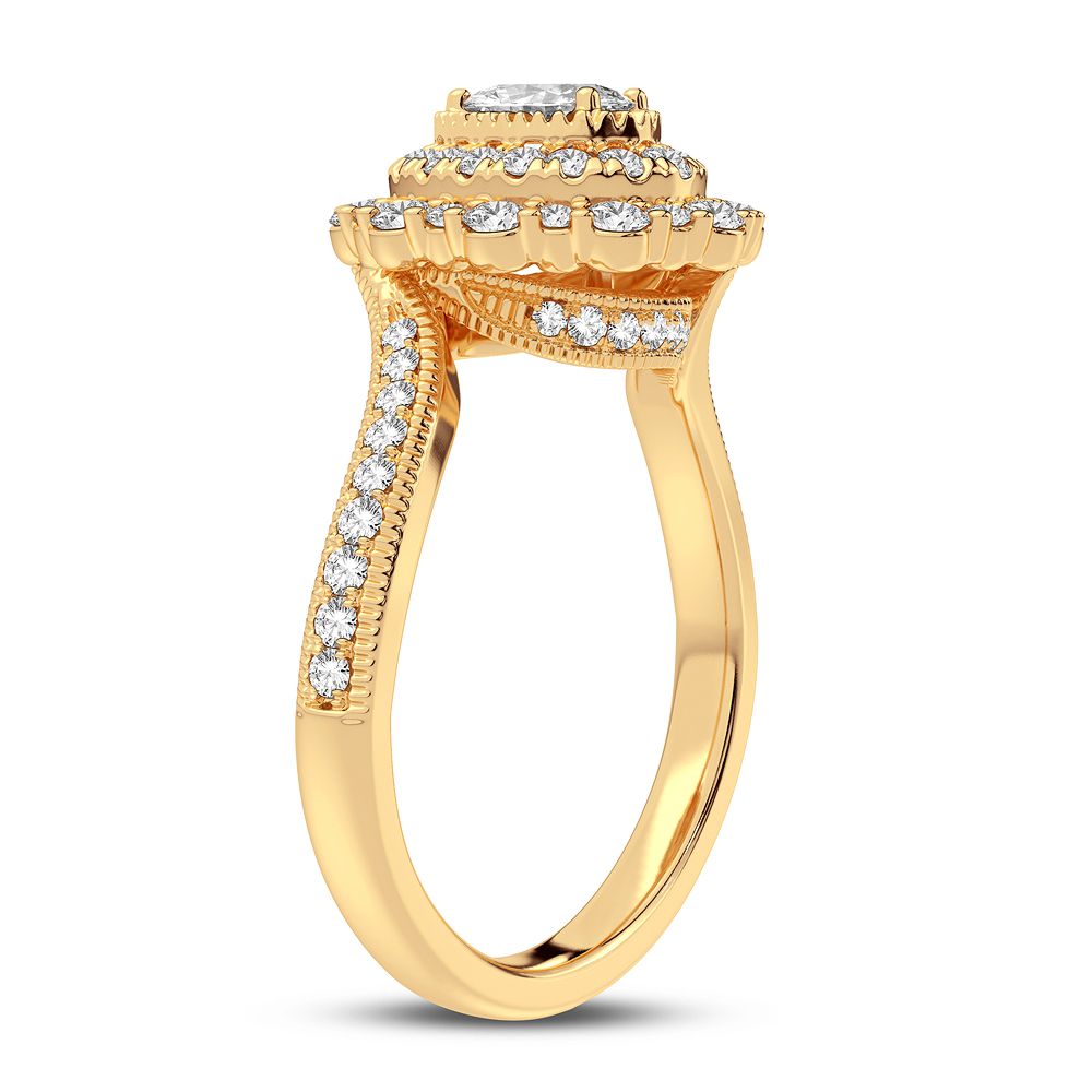 14K Yellow Gold Lab-Grown Diamond Engagement Ring (0.90CT)