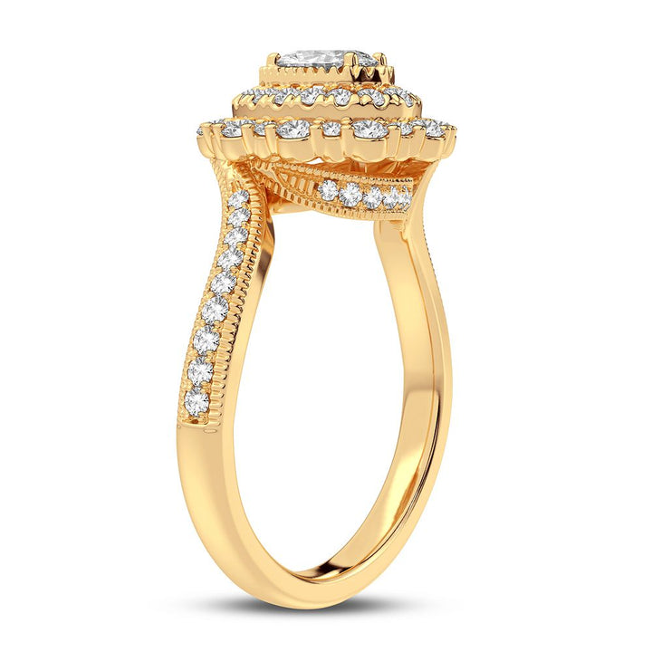 14K Yellow Gold Lab-Grown Diamond Engagement Ring (0.90CT)