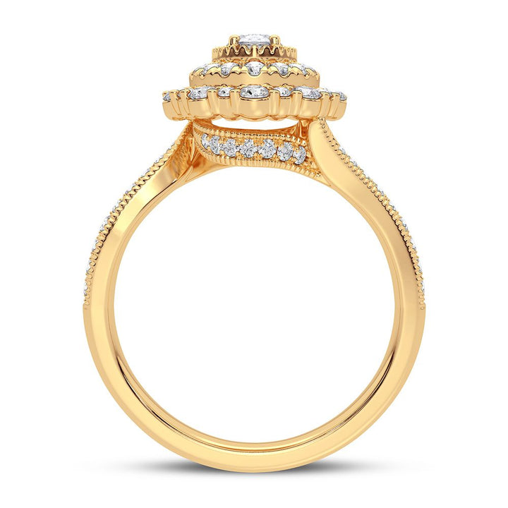 14K Yellow Gold Lab-Grown Diamond Engagement Ring (0.90CT)