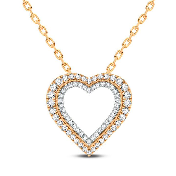 Luminous 10k Yellow Gold Lab Diamond Womens Pendant Necklace