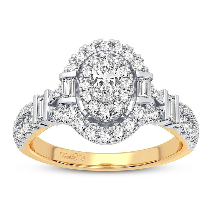 Luminous 14k Yellow Gold Lab Diamond Engagement Ring (0.75CT)