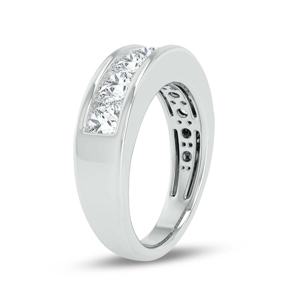 10k White Gold 1ct Lab Diamond Womens Wedding Band