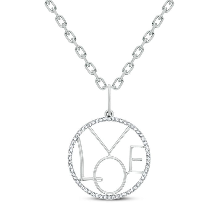 14k White Gold Lab Diamond Pendant: Chic Elegance