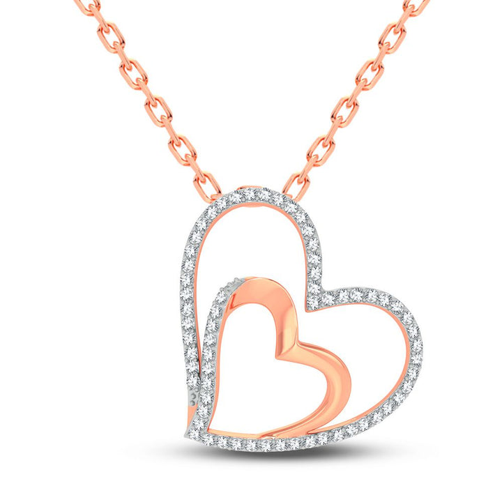Romantic Rose Gold Lab Diamond Pendant: Delicate Charm