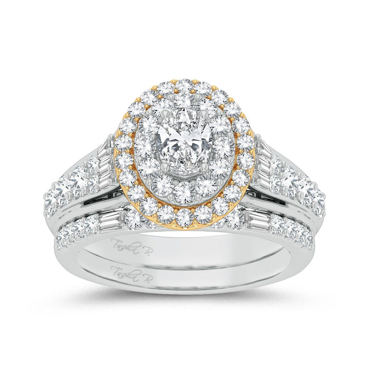 14K Yellow Gold 2CT Lab Diamond Womens Engagement Ring