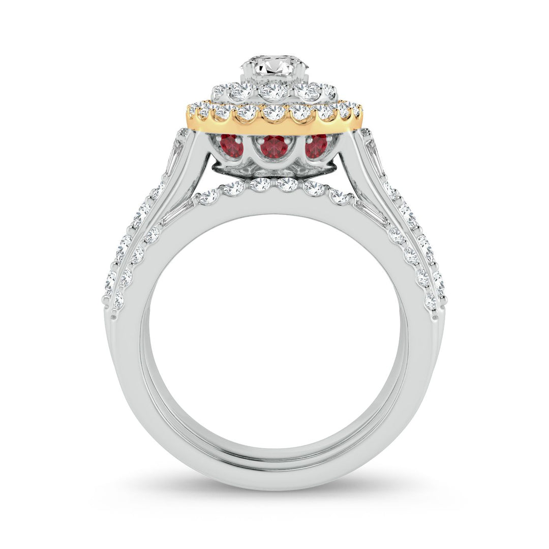 14K Yellow Gold 2CT Lab Diamond Womens Engagement Ring