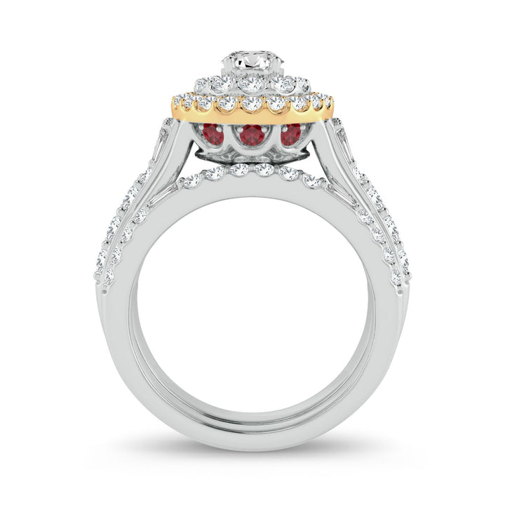 14K Yellow Gold 2CT Lab Diamond Womens Engagement Ring