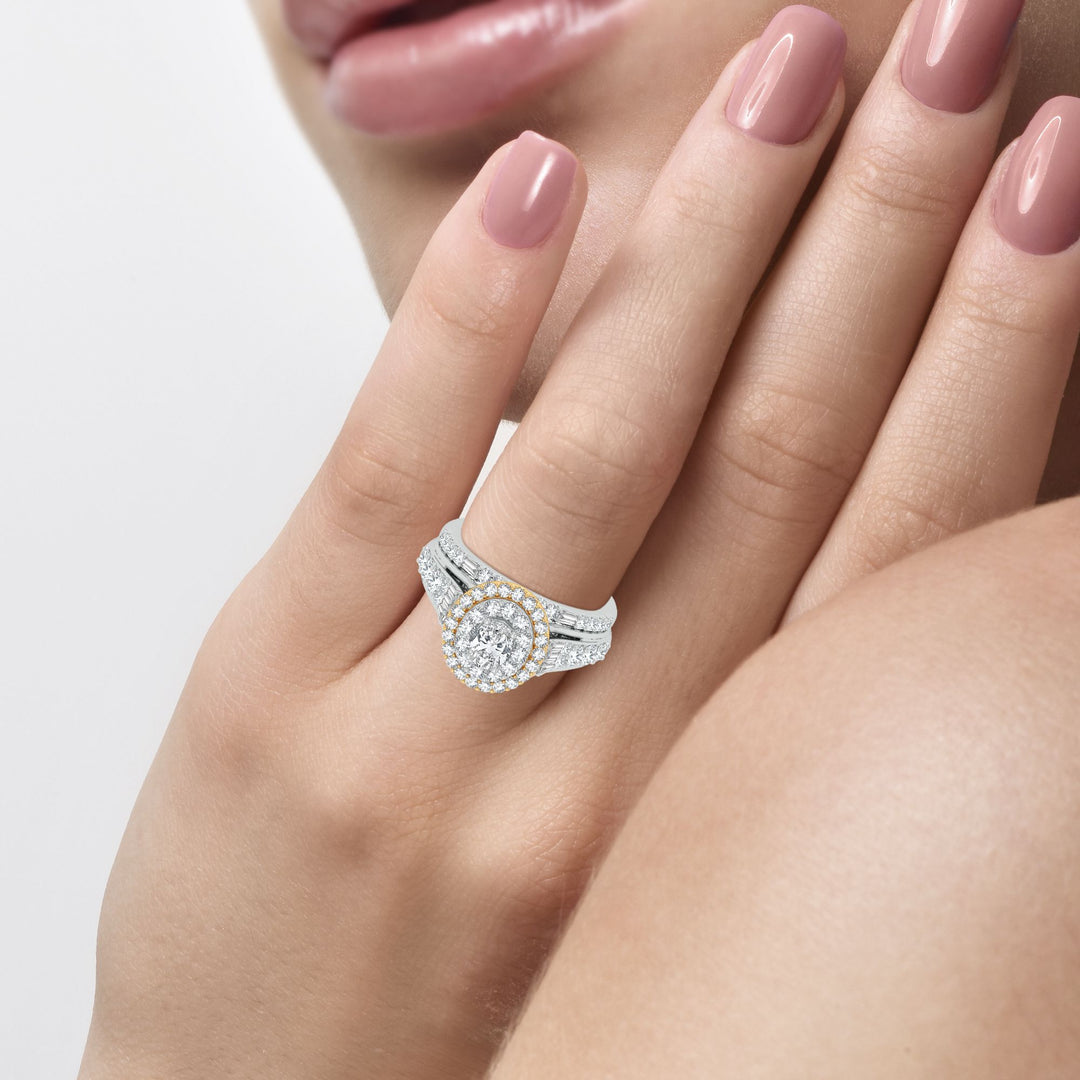 14K Yellow Gold 2CT Lab Diamond Womens Engagement Ring