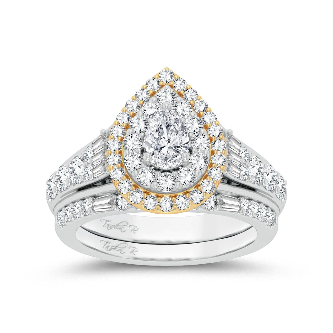 14K Yellow Gold 2CT Lab Diamond Womens Engagement Ring