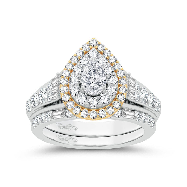 14K Yellow Gold 2CT Lab Diamond Womens Engagement Ring