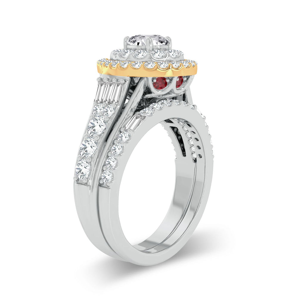 14K Yellow Gold 2CT Lab Diamond Womens Engagement Ring