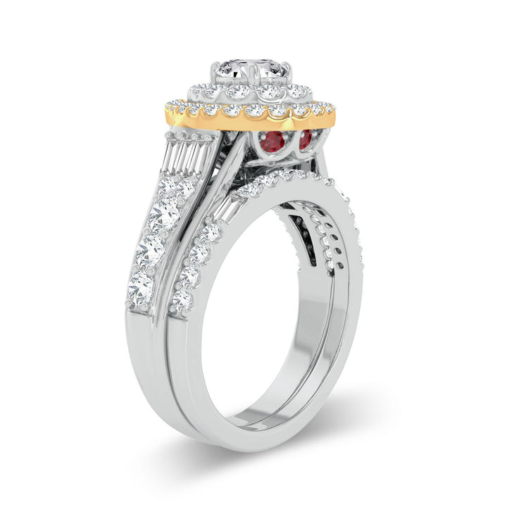 14K Yellow Gold 2CT Lab Diamond Womens Engagement Ring