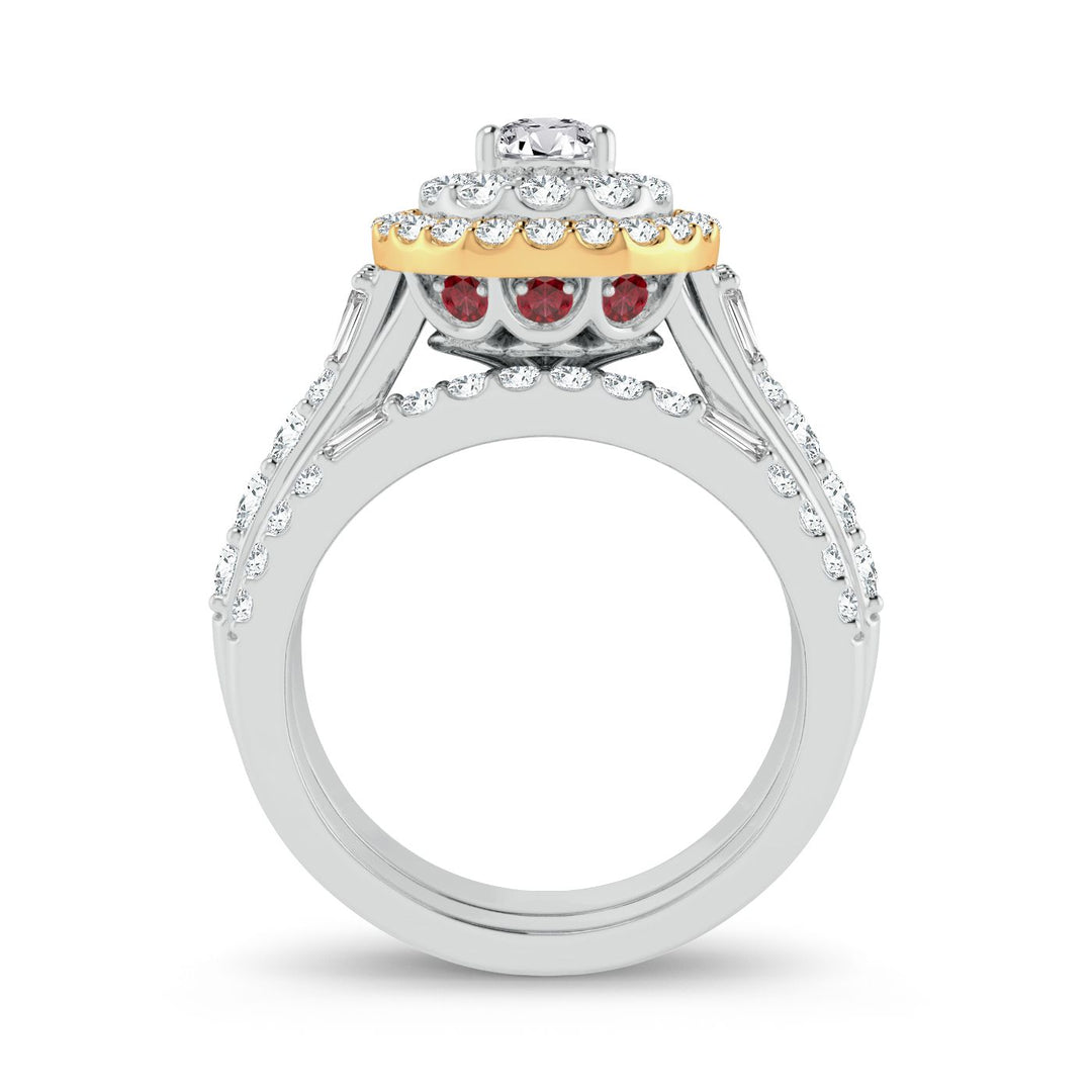 14K Yellow Gold 2CT Lab Diamond Womens Engagement Ring