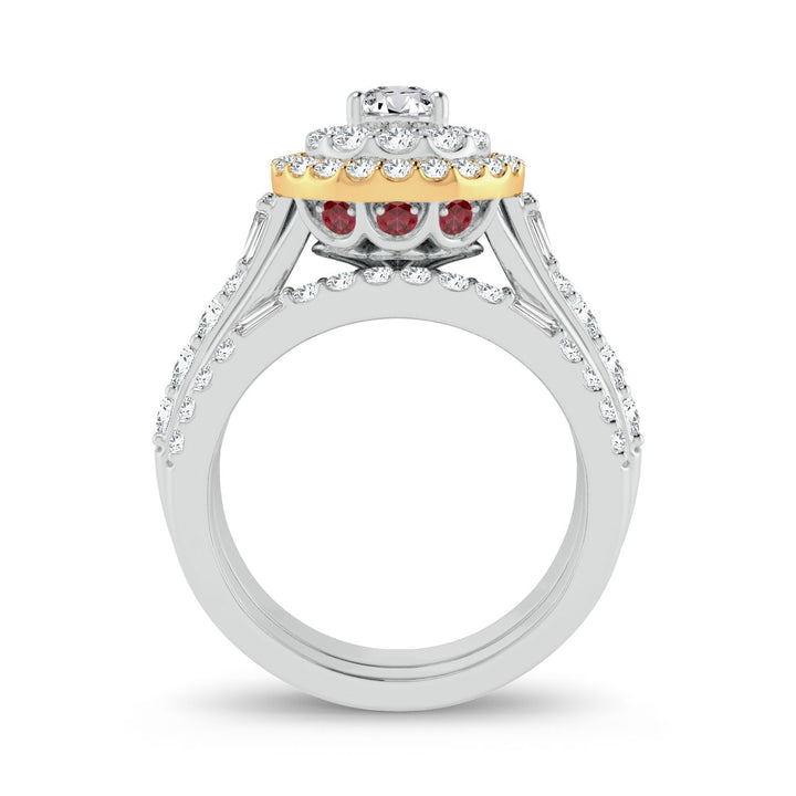 14K Yellow Gold 2CT Lab Diamond Womens Engagement Ring