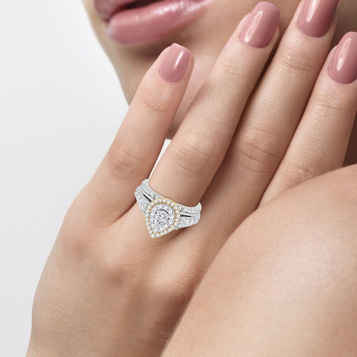 14K Yellow Gold 2CT Lab Diamond Womens Engagement Ring