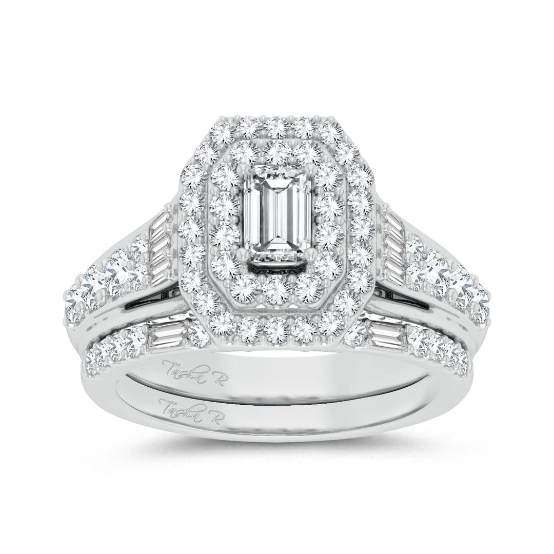 Brilliant 14k White Gold 2CT Lab Diamond Engagement Ring