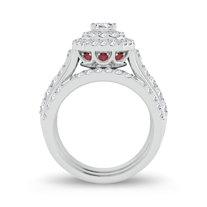 Brilliant 14k White Gold 2CT Lab Diamond Engagement Ring