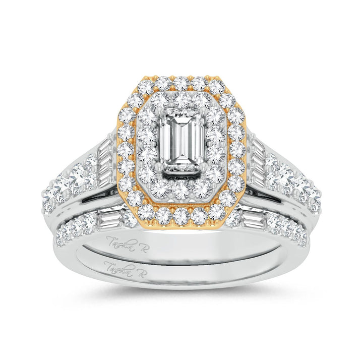 14K Yellow Gold 2CT Lab Diamond Womens Engagement Ring