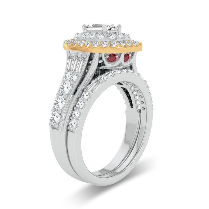 14K Yellow Gold 2CT Lab Diamond Womens Engagement Ring