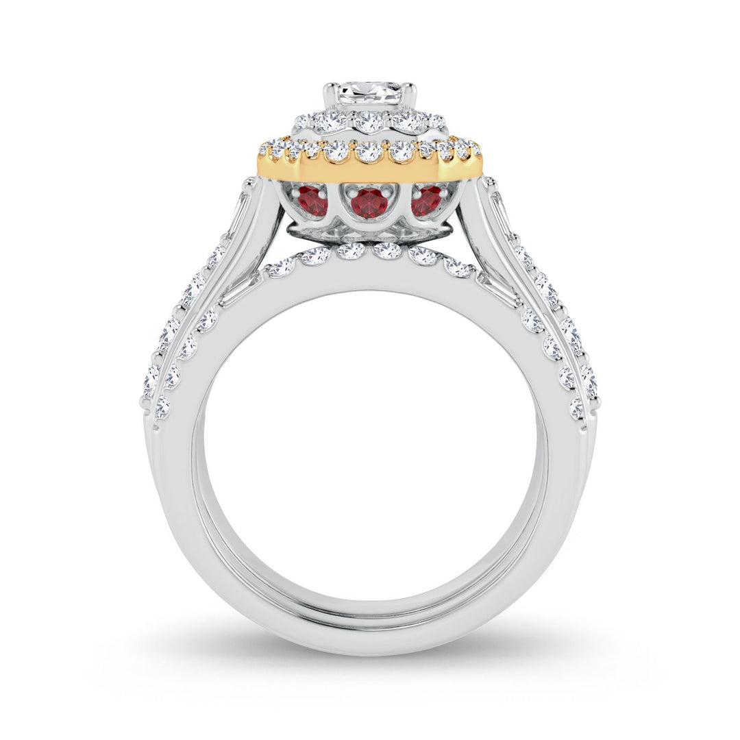 14K Yellow Gold 2CT Lab Diamond Womens Engagement Ring