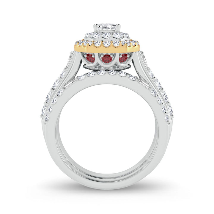 14K Yellow Gold 2CT Lab Diamond Womens Engagement Ring