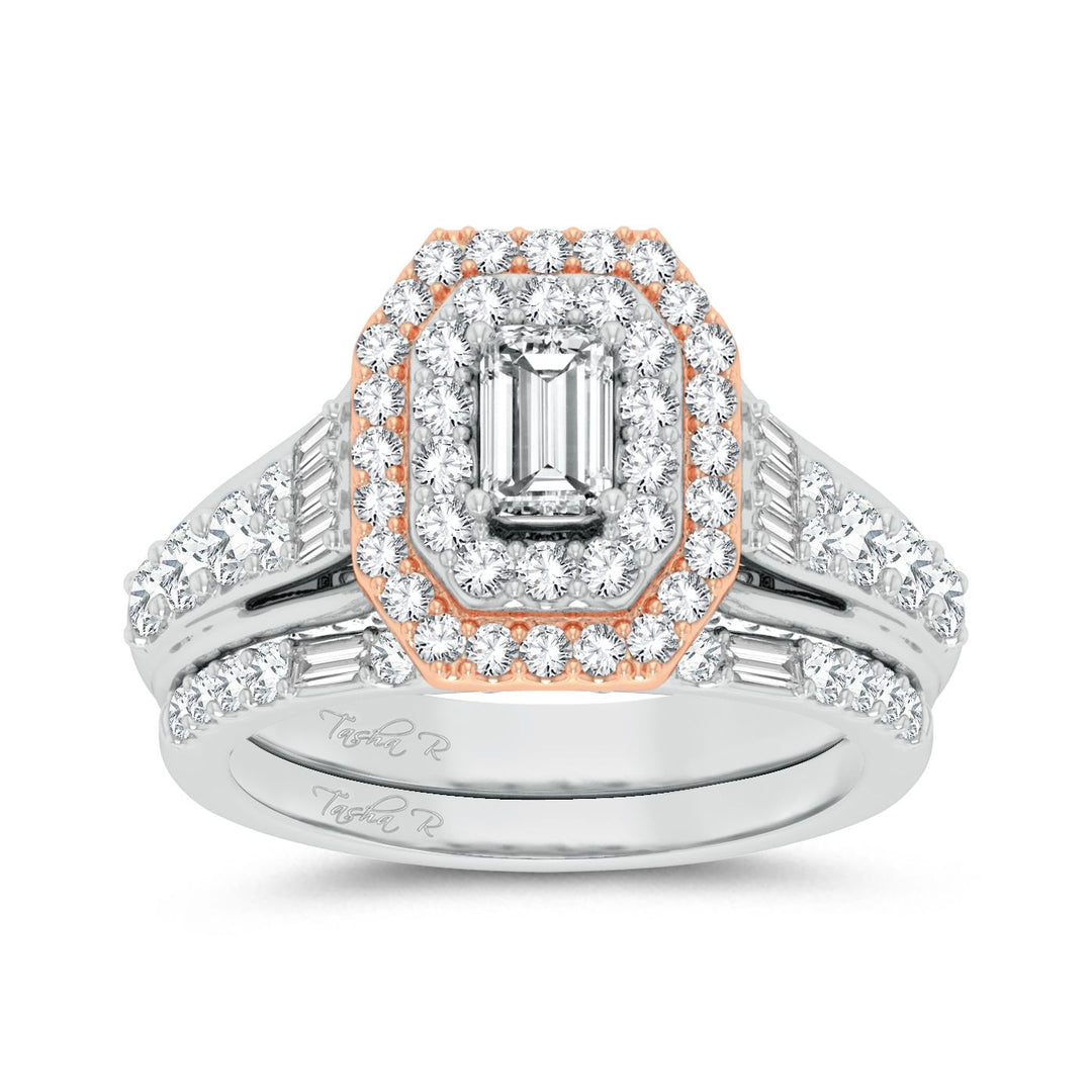 Romantic 14k Rose Gold 2CT Lab Diamond Engagement Ring