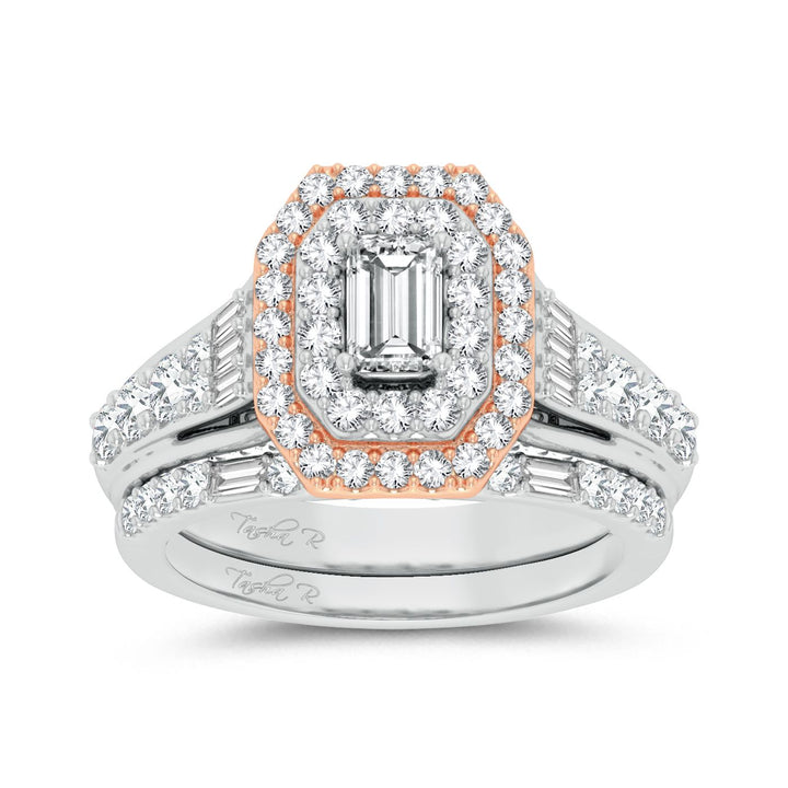 Romantic 14k Rose Gold 2CT Lab Diamond Engagement Ring