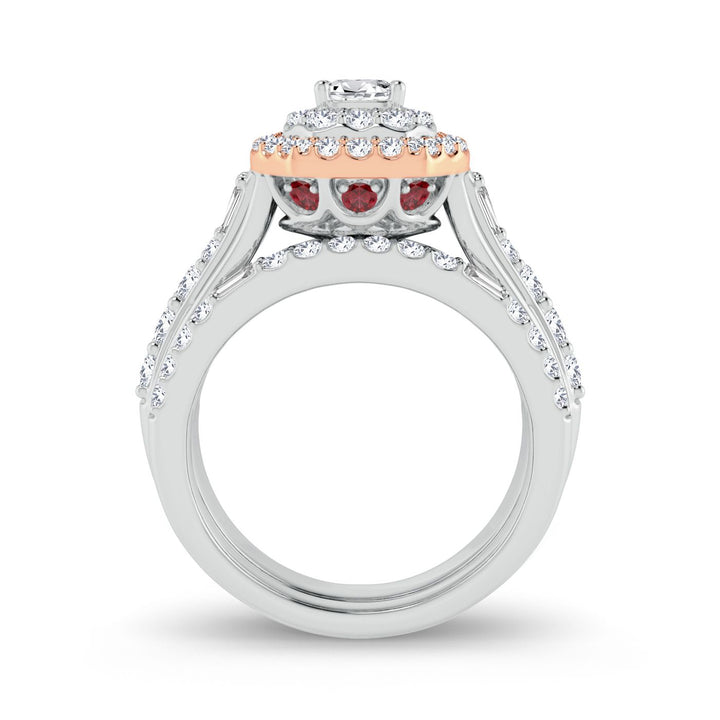 Romantic 14k Rose Gold 2CT Lab Diamond Engagement Ring